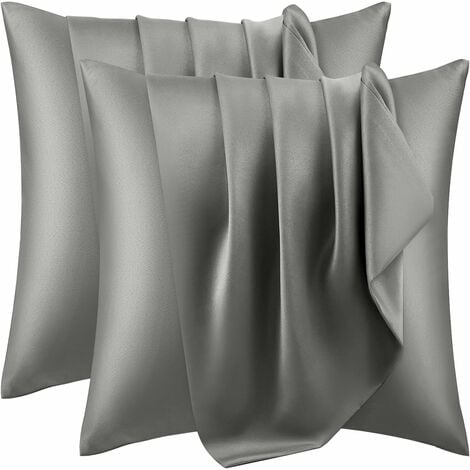 Copripiumino Matrimoniale con Federe 80x80cm, Set Copripiumino e Federe in  Pile, con Cerniere e Cinghie, Grigio