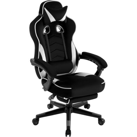 Sedia Gaming - Bigzzia PU Poltrona Racing Regolabile - Poltrona Gamer - Sedia Girevole Ergonomica Con Meccanismo Basculante Poggiatesta Supporto Lombare 84729130