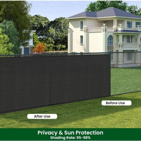 Rete Per Privacy Da Giardino 1x6m - 120g/m², HDPE, Resistente UV, Con 50 Fascette E Corda - Schermo Ombreggiante Per Recinzione, Balcone, Terrazzo