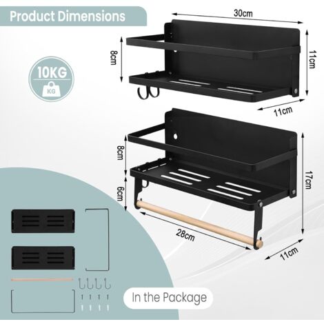 2 Cestini Da Parete Intrecciati In Plastica - Portaspezie Per Aglio E Cipolle, Organizer Cucina Decorativo