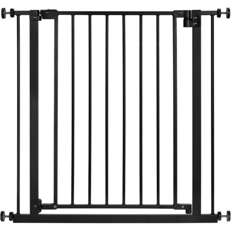 WOLTU Barriera di sicurezza per bambini per porte e corridoi. colore Nero. massima versatilità da 75 a 97 cm