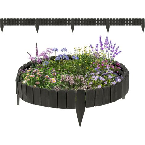 Bordatura per prato effetto rattan I verde I Moduli 16x80 cm I