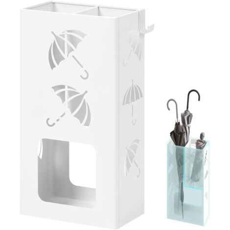 Portaombrelli Metallico WOLTU - 4 Ganci, 2 Zone Separate, Design Conca Per Ingresso - Foto 9