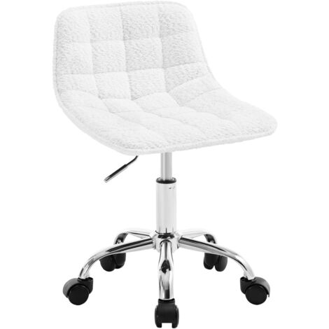 Wahson Sedie da scrivania in Tessuto, Regolabile Poltroncina con Gambe in Metallo, Girevole Sedia con Ruote per Ufficio/Studio/Reception, Bianco Wahson Sedie da scrivania in Tessuto, Regolabile Poltroncina con Gambe in Metallo, Girevole Sedia con Ruote per Ufficio/Studio/Reception, Bianco