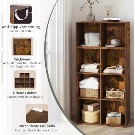 Odoria Miniatura Libreria Casa Delle Bambole: Scala 1/12 Buffet Scaffale Bianco Parete Per Salotto Ufficio - Mini Combinazione Di Mobili Legno Moderno