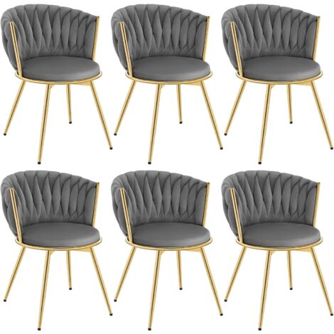 WOLTU 4x Poltrona Salotto Girevole Poltroncina Imbottita Moderna, Sedia - Foto 5