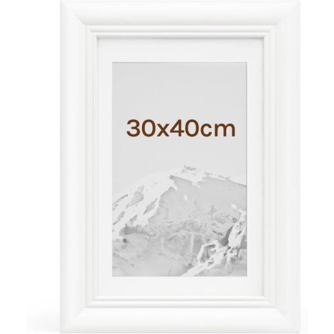 WOLTU 1x Cornice Foto da tavolo da muro 30x40cm, Bianco