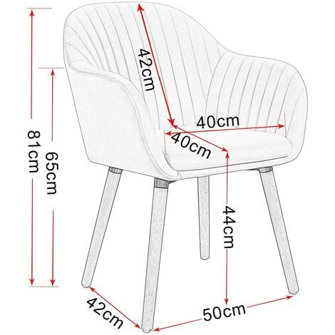 WOLTU 4X Sedie da Pranzo Poltroncina per Camera da Letto Moderna in Tessuto  di Velluto Grigio Scuro BH93dgr-4