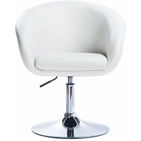 WOLTU Poltroncina Cucina Sgabello Bar Poltrona Girevole Imbottito Moderno Bianco