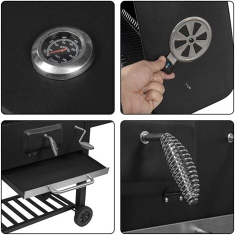 WOLTU Griglia a Carbone Portatile con Ruote Barbecue BBQ Carbonella Grill Grande