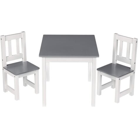 Costway Set tavolino e sedie per bambini in plastica, Tavolino con 2 sedie  adirondack per pausa merenda e relax Rosso