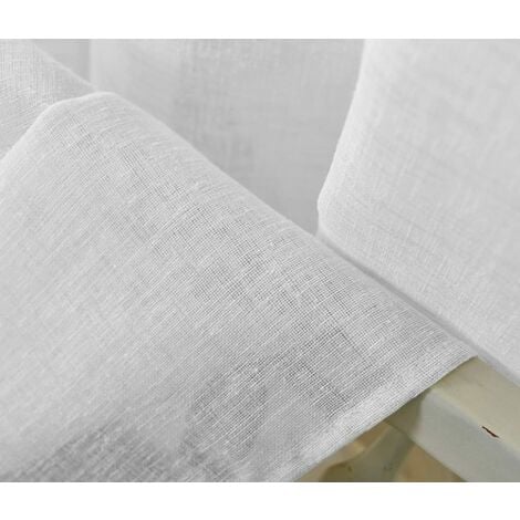 WOLTU Voile Tenda Fineste Trasparente con Occhielli per Camera da Letto 1x Bianco ,Tenda senza cinghie