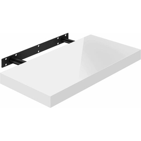 WOLTU Mensola da Muro Scaffale Sospeso a Parete Libreria Piccola Legno e Metallo 1x 80x22.9x3.8 cm