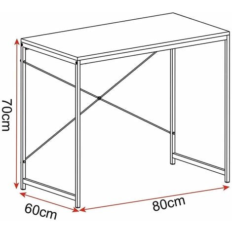 WOLTU Scrivania Computer Tavolo PC Scaffale Moderno per Ufficio Lavoro Studio Legno+bianco