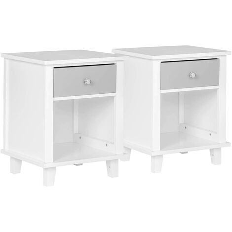 WOLTU Comodino Sospeso Con Cassetto, Comodino Galleggiante, 40x30x30 Cm, Mobile Per Camera Da Letto In Legno, Salvaspazio, Moderno, Bianco