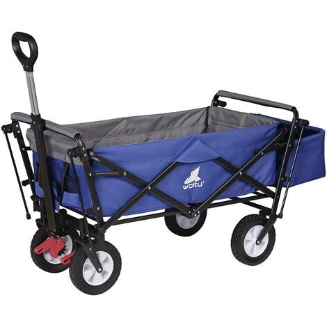 WOLTU Carrello a mano pieghevole con Tetto incluse borsetta supporto max 80  kg Blu