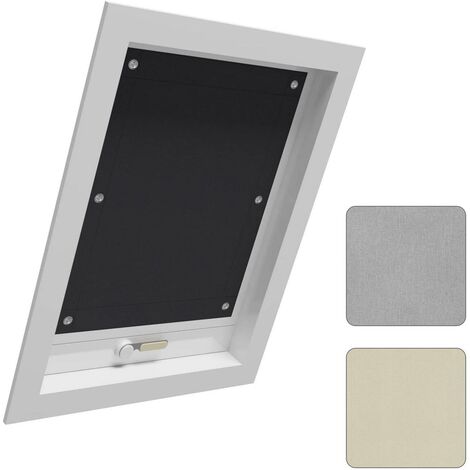 WOLTU Tenda Oscurante per Interni con Ventose. Tenda da Tetto senza Perforazione Nero 60x73 cm