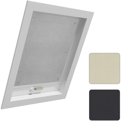 WOLTU Tenda Oscurante per Interni con Ventose. Tenda da Tetto senza Perforazione Grigio 96x120 cm