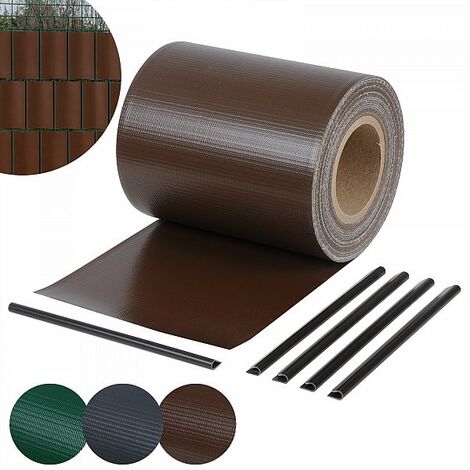 WOLTU 2X Rotolo Ringhiera Frangivento Oscurante PVC Recinzione Giardino Esterni Marrone