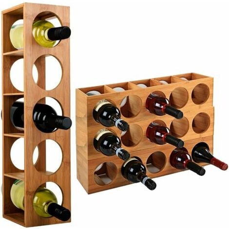Costway Cantinetta portabottiglie in legno, Scaffale di vino con porta  calici per 20 bottiglie 42x24,5x96cm Bianco