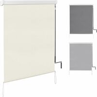 WOLTU Tenda da Sole Verticale Tenda a Rullo per Esterno Tenda da Sole a Caduta con Manovella Tenda per Balcone Avvolgibile Oscurante Protezione Sole Vento per Gazebo Giardino. Beige 140x240 cm