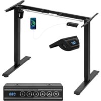 WOLTU Scrivania regolabile in altezza 72-120 cm, scrivania ergonomica, scrivania Elettrica in piedi, Nero