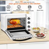 WOLTU FORNO ELETTRICO 28 Litri Fornetto Elettrico Girarrosto 1600W