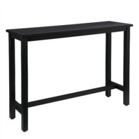 Tavolo Alto Tavolo Bar Rettangolare in Metallo e Legno 140x40x100cm Vari Colori colore: Nero