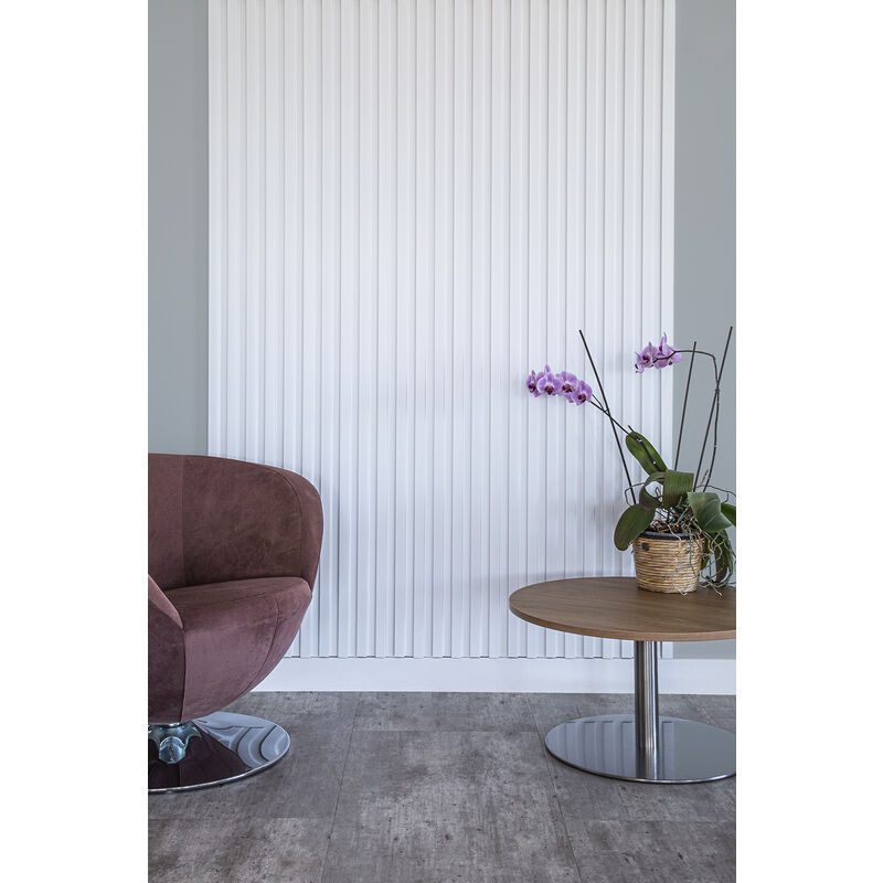 Pannelli Acustici In Polistirene HDPS - Rivestimento Parete A Lamelle Effetto Legno, Campione Marrone Scuro - Foto 3