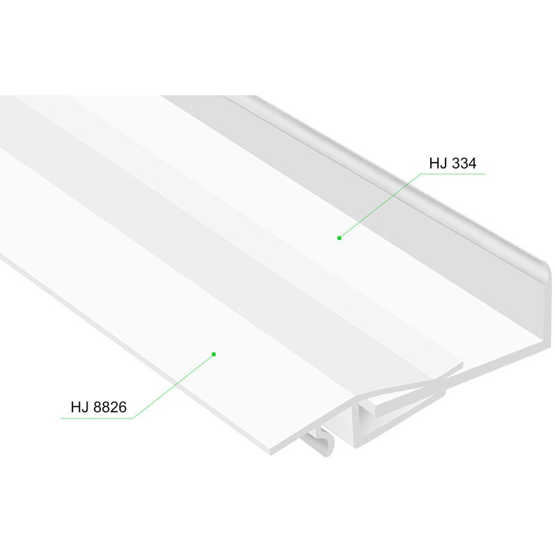 Profili di bordatura HEXIM per pannelli di rivestimento - profili ad H/U/ &  angolari, plastica PVC - (Connettore angolare HJ 245, 50x30 mm) Profilo  angolare : : Fai da te