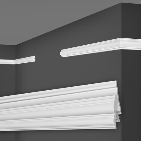 MARBET DESIGN Modanature per pareti bianche HDPS per stucchi decorative Profili: HW-1 - 22x11 mm (de), Musterstück (de)