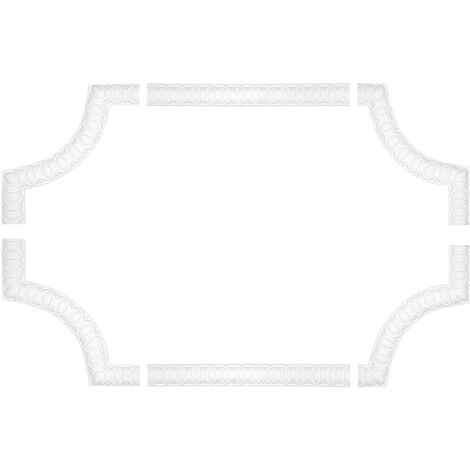 Americanflat Cornice In Legno Bianco 20x20 Cm Con Vetro Resistente - Con Passepartout Per Foto 9x12 Cm, Per Parete