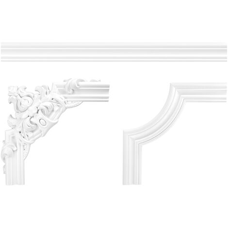 Bordo per parete e soffitto fregio stucco PU resistente agli urti CR807/A/B: Barra piatta da 2 metri CR807