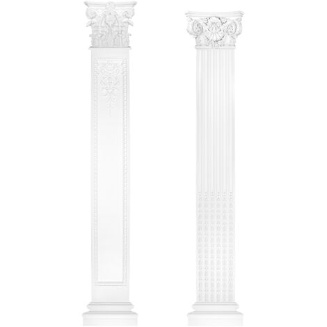 Pilastro 350x50mm stucco in rilievo a parete in PU Perfetto D1544 /-46: Base