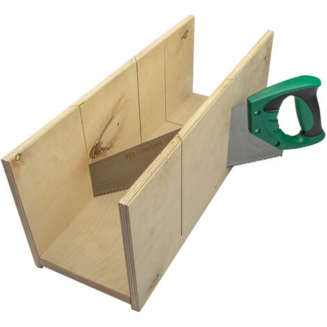 Cassetta portametro con sega - 19x49cm Legno massiccio, sega a mano - Marbet Design