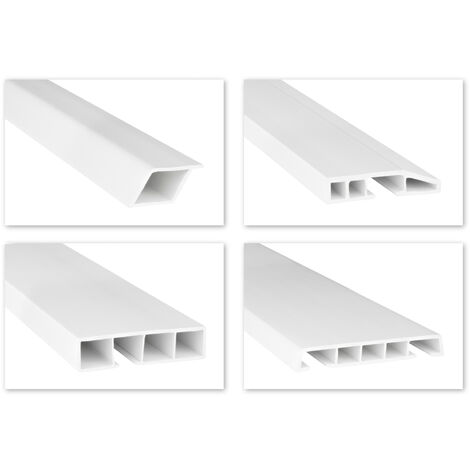 Profili a camera cava PVC bianco 2m - Profili speciali, smussati e per ritaglio - HJ: Profilo speciale 223 - 45x10mm