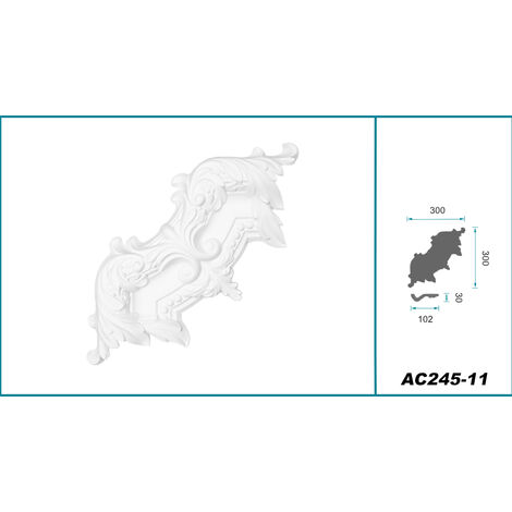 Parete e soffitto che circondano Fregio Stucco Cornice Antiurto AC245