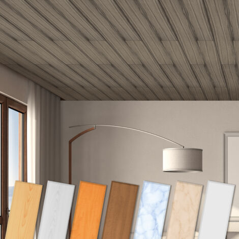 Pannelli per soffitto in XPS Styrofoam - rivestimento leggero e stabile - molti modelli e colori: P-14 Noce scuro, 2 metri quadrati