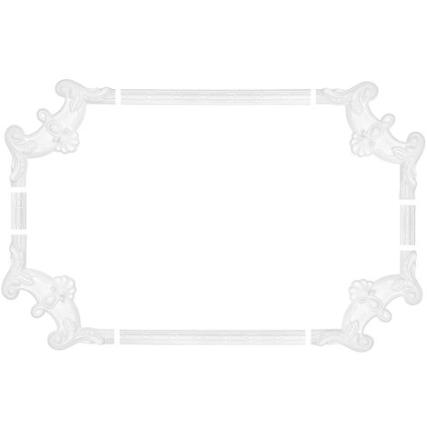Cornice di parete e soffitto fregio stucco telaio resistente agli urti AC257: Segmento AC257-12 210 x 210 x 16 mm