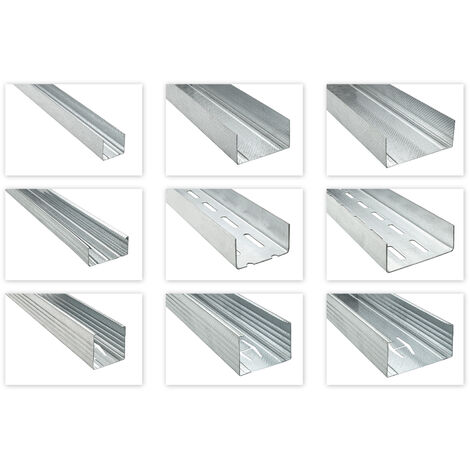 CD UD CW UW UA Profili per cartongesso 2-3m Sospensione del soffitto Travi a vista Pacchetti di spedizione: UD 28 - 2 metri / pz., 60 metri