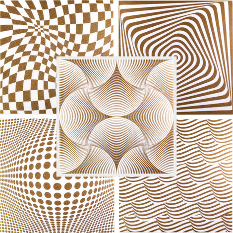 Piastrelle da soffitto Effetto panorama XPS 50x50cm Hexim Oro: Oro sonoro, 2 metri quadrati