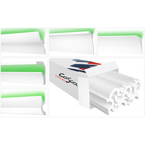 Strisce LED in HDPS - polistirolo ad alta densità, resistente alla luce e agli urti - Strisce LED Cosca: 10 metri / 5 strisce, CK26 - 95 x 42 mm