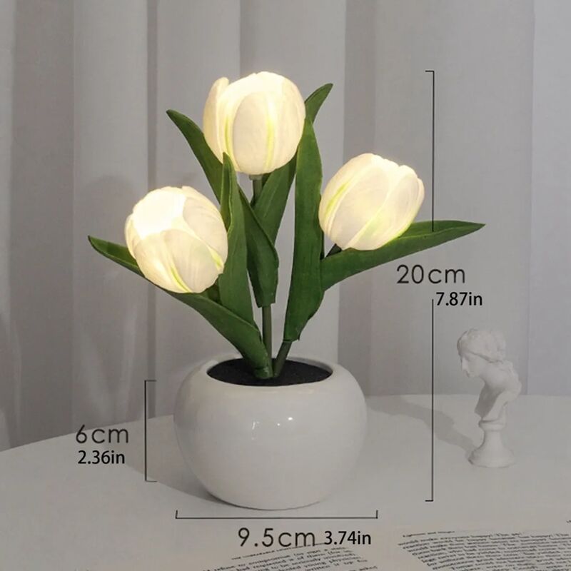 Lampe de nuit tulipe USB rechargeable LED nuit Décoration de
