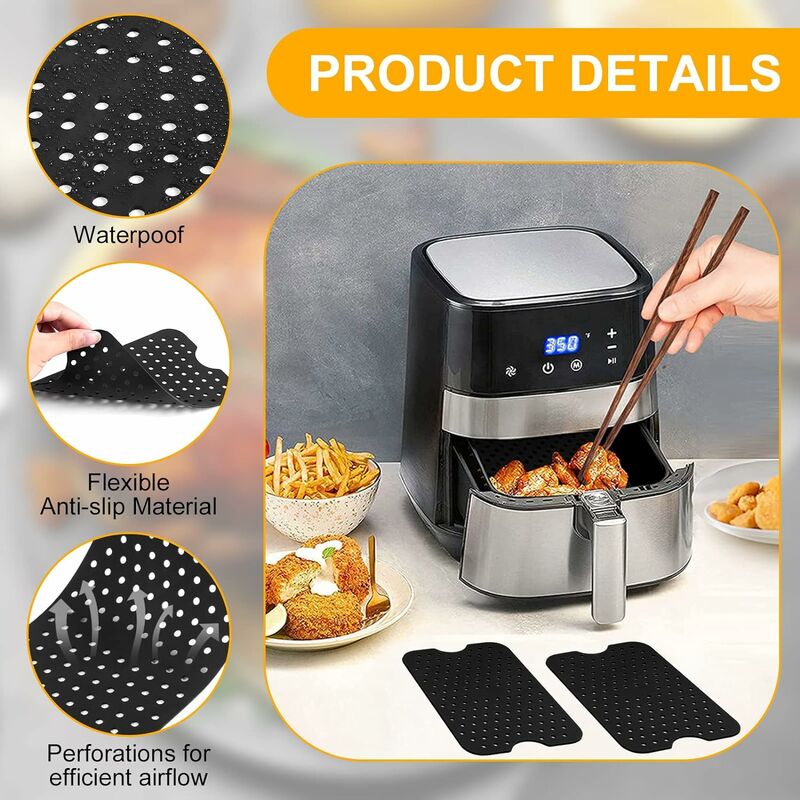 Doublure de friteuse en Silicone réutilisable, avec séparateur de