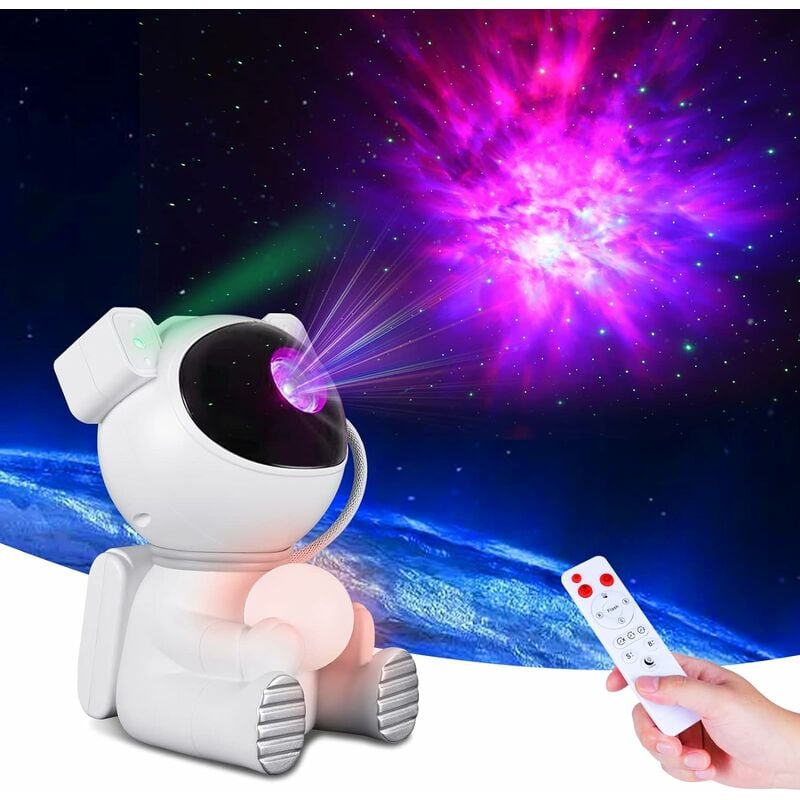 Projecteur Ciel Etoile,Double Effet Lampe Projecteur Galaxie Aurores  boréales et voie lactée Projecteur Étoilé avec haut-parleur Bluetooth  télécommande et minuterie pour enfant et adulte