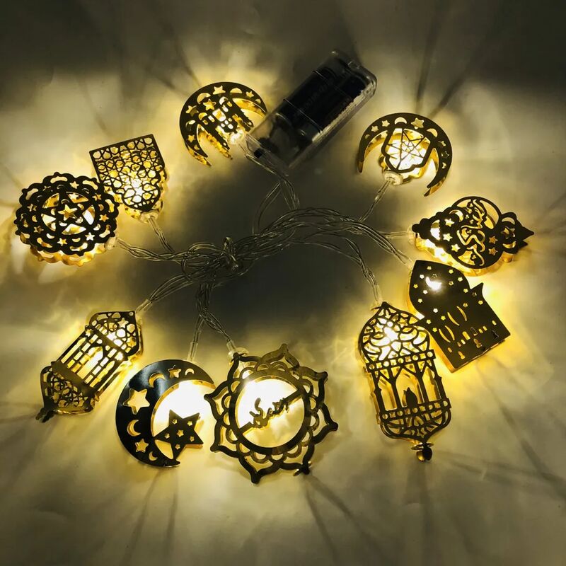 Décoration en verre acrylique Set pour Ramadan - Lune, étoiles et lanterne