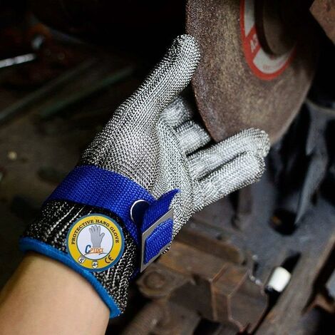 Gants résistants aux coupures en maille d'acier inoxydable 316L, gants de  travail de sécurité pour