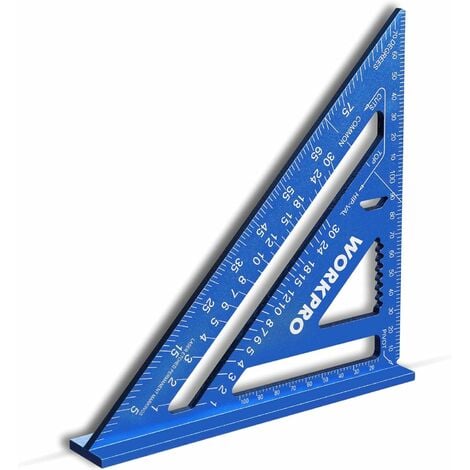 Equerre Menuisier 180 mm, Equerre de Charpentier Triangulaire en Alliage  d'Aluminium, Equerre Multifonctionnels pour Bricolage