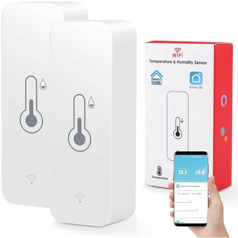 Moniteur d'humidité de température wifi sans fil thermomètre hygromètre  intérieur intelligent, fonctionne avec alexa google maison