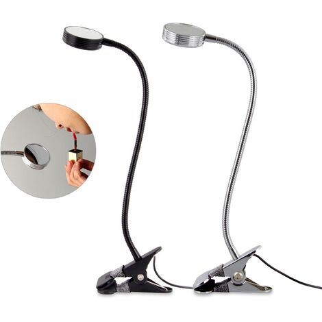 Lampe De Bureau Pince 7w Lampe-clip De Lecture Table Lit Led Avec Ladapteur  Luminosit Rglage Soin Des Yeux Pour Le Bureau Et Le Domicile Flexible 3